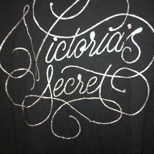 Victoria Secret comfy shirt with cursive writing